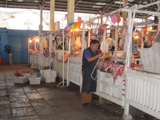 Der Markt hatte allerdings auch seine Schattenseiten: Berge von toten Tieren...