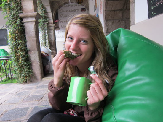 In den Anden werden Kokablätter als Tee aufgebrüht, was in vielen Hostels umsonst ist. Außerdem gibt es überall Koka-Bonbons zu kaufen. Es hilft nicht nur gegen die Höhenkrankheit, sondern auch gegen Müdigkeit, Hungergefühl und Kälte. Als Alternative zum Tee kann man sich die Kokablätter auch in die Backe stopfen und dort lassen, bis der Speichel sie langsam auflöst. Dazu nimmt man noch ein kalkhaltiges Pulver auf die Zunge, welches die Wirkstoffe der Blätter freilegt.