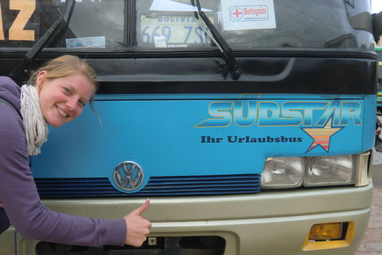 Nach zwei Tagen ging es wieder nach Copacabana und von dort aus direkt mit "unserem Urlaubsbus" weiter nach La Paz.
