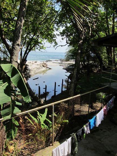 Blick vom Balkon auf das Meer
