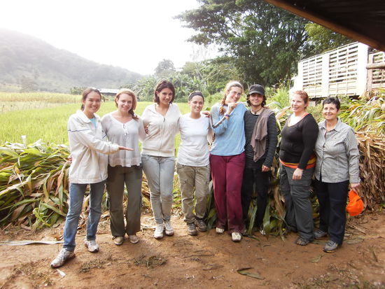 Die tatkräftigen Volunteers während der Pause!