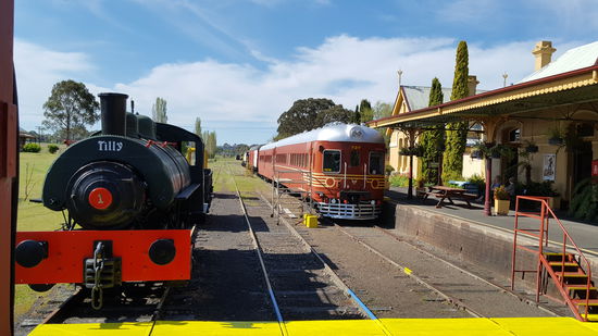 Eine alte Zugskomposition mit Dampflok