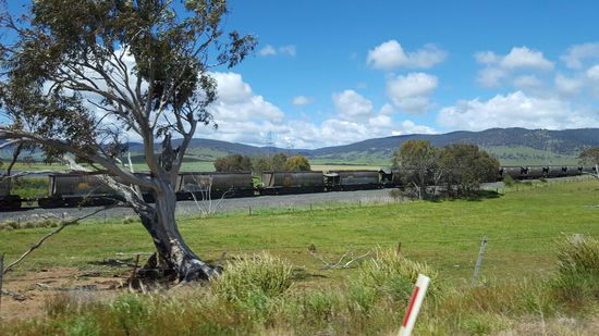 Güterzug mit ca. 20 Wagen