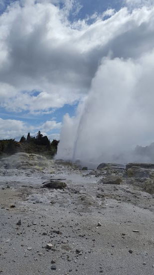 Der grosse Geisir in Aktion.