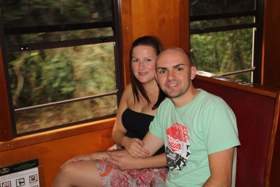Auf dem Scenic Railway mit der Eisenbahn nach Kuranda