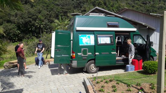 Einräumen des Campers