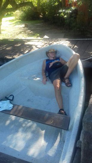 Siegmund nutzt die Zeit für ein Nickerchen