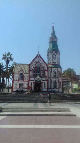 Kirche San Marco in Arica, die 1875 als Fertigbau-Eisenkonstruktion errichtet wurde. Architekt Alexandre Gustave Eiffel.