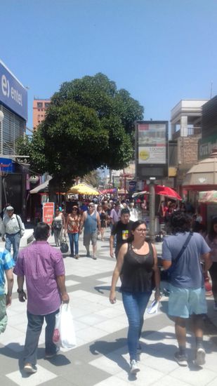 Fußgängerzone in Arica.