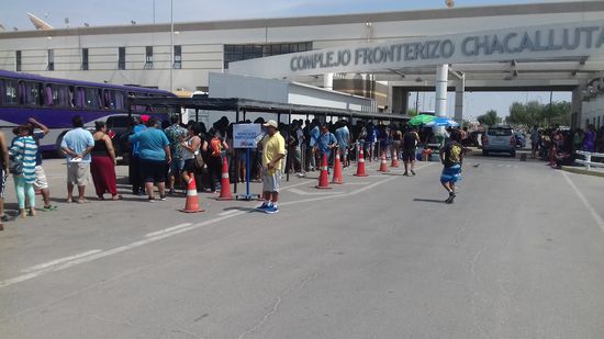 Hier am einzigen Grenzübergang von Chile nach Peru hat die Abfertigung 3,5 Std. gedauert.