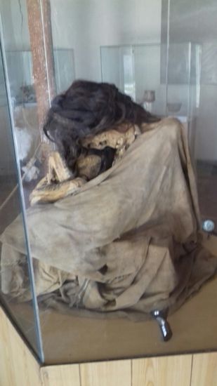 Eine gut erhaltene Mumie aus der Atacama-Wüste.