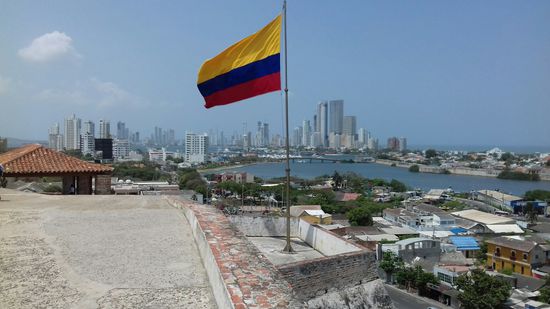 Cartagena von der Festung aus gesehen