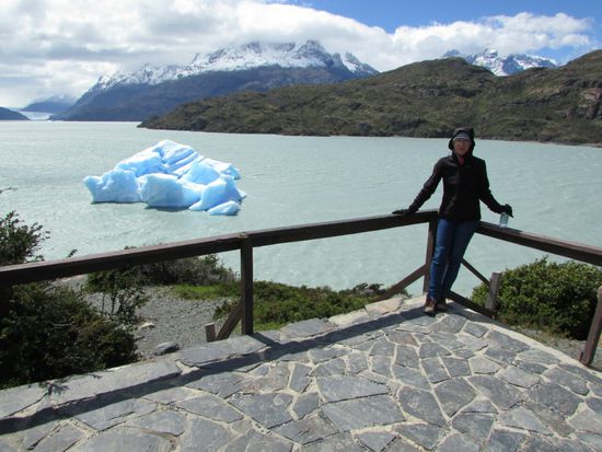 Im Hintergrund der Gletscher, von dem diese Stücke abbrechen und hierher treiben, nach 2 - 3 Tagen sind sie weggeschmolzen.