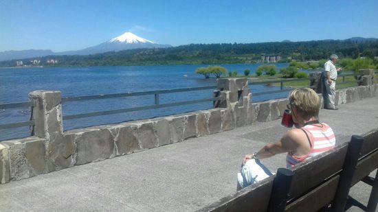 Kaffeepause auf der Promenade.
