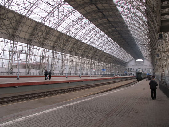 Ankunft im Bahnhof Moskva-Pas-Kievskaia