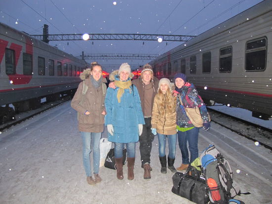 Ankunft in Irkutsk mit den Englischmädels