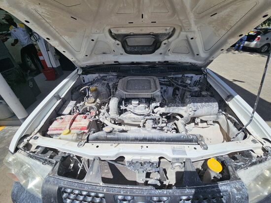 Das Innere des Autos hat weiter eine dicke Salzkruste, ist da was verstopft ?
Nach unserer Überlegung kann das Gehoppel nur auf einen Fehler bei Luft- oder Dieselzufuhr zurückzuführen sein. Beides wird ja für die Verbrennung benötigt. Luft- und Dieselfilter sind vor 9000km gewechselt worden, Schäden sind trotz der Salzkruste nicht zu erkennen.