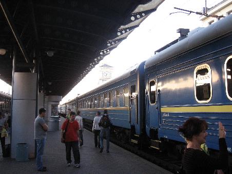 Abschied in Kiew Hauptbahnhof