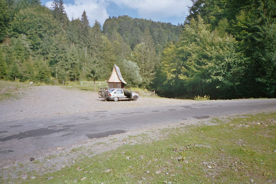 Bei 12 % Steigung ohne Ende steigen wir ins Auto um !