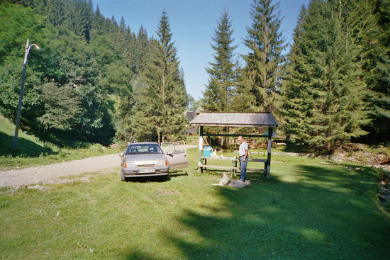 Picknickpause hinter Kloster Voronet