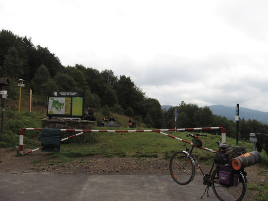 Hier ist Polen zuende, die Slowakei beginnt dahinter!