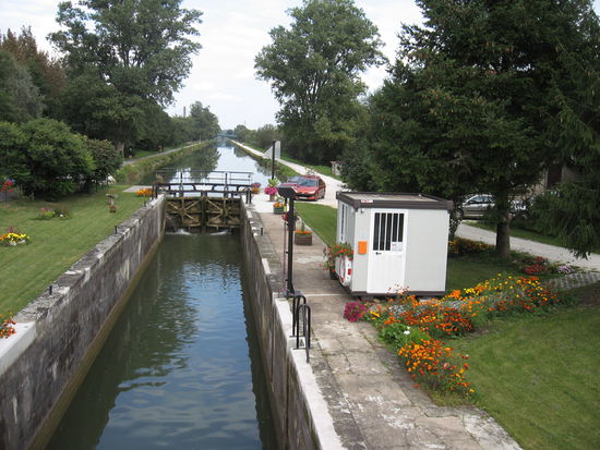 Der Rhein-Rhone-Kanal östlich von Montbeliard