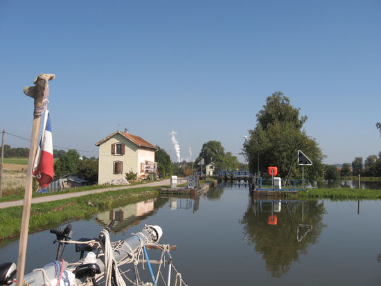 Von hier an geht es wieder runter!