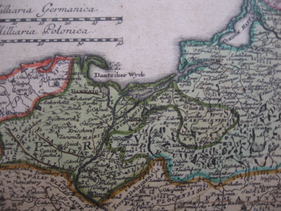 Ein alter Stich aus dem 15.Jahrhundert zeigt die Weichsel vor ihrer Regulierung. Damals reichte das Frische Haff viel weiter nach Westen als heute