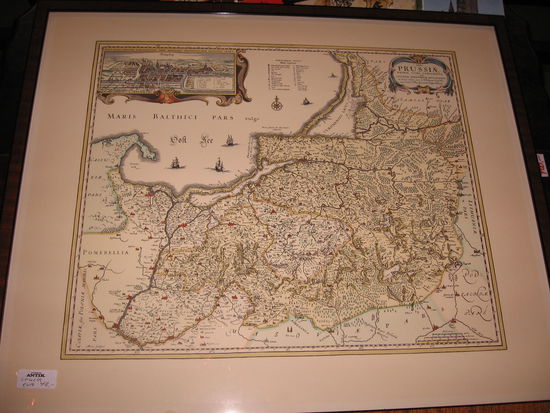 Auch dieser Stich zeigt die Weichselmündung vor etwa 400 Jahren. Hier sieht man die damalige Ausdehnung des frischen Haffs noch deutlicher