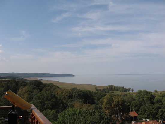 Blick vom Turm des Frauenburger Münsters nach Westen übers Frische Haff