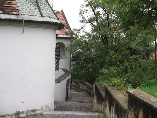 Abgang von der Burg zum ehemaligen Ghetto