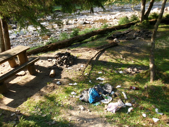 doch leider hatten vor mir wohl zuviele Leute auch diese Idee gehabt. Wenigstens einige haben den Müll verbrannt. Dennoch vergeht mir der Apetit.....