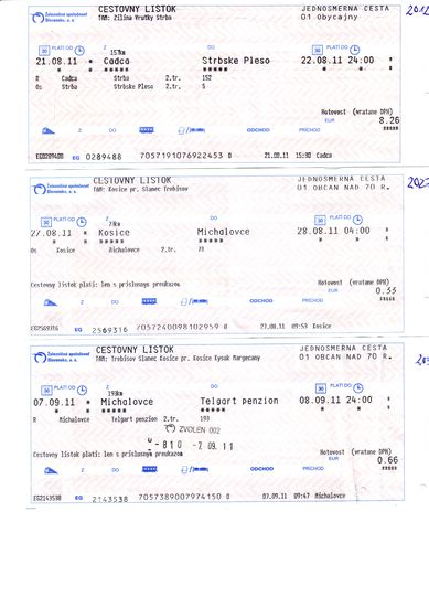 Als Senior über 70 darf man in der Slowakei für 10 % des Listenpreises mit der Bahn reisen. Eine Verführung, sich zu den hochgelegenen Orten fahren zu lassen und von dort auf Talfahrt zu starten.