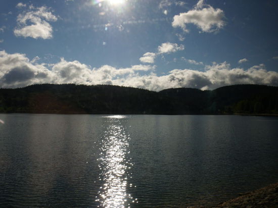Die Zugfahrt führt durch eine Bilderbuchlandschaft, die ich demnächst per Rad erkunden werde.