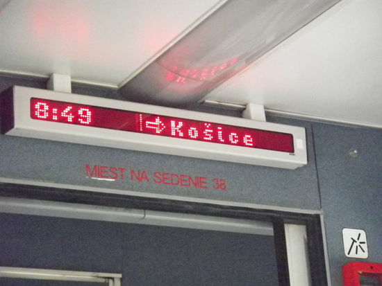 Immerhin werden wir bis Kosice nicht umsteigen müssen.