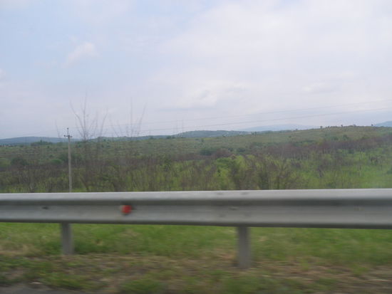 Was wir aber sehen, ist ernüchternd: Ein paar schwarze Weinfelder, in denen das Unkraut wuchert, sonst nichts, was zur Einkehr animieren könnte. Und wenn man auch künftig mit Rädern nicht über die Grenze gelassen wird, wird  man den ukrainischen Wein ohnehin nicht kosten können