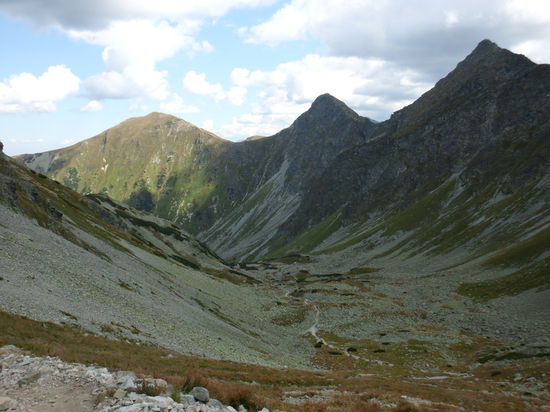 Wir sind über der Baumgrenze, nur noch Geröll um uns herum.