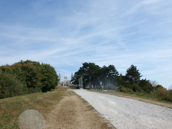 Der pompöse Aufgang scheint 50 Minuten anstrengendes Schieben gelohnt zu haben.....