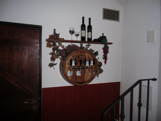 Frühstücksecke in unserer Unterkunft.