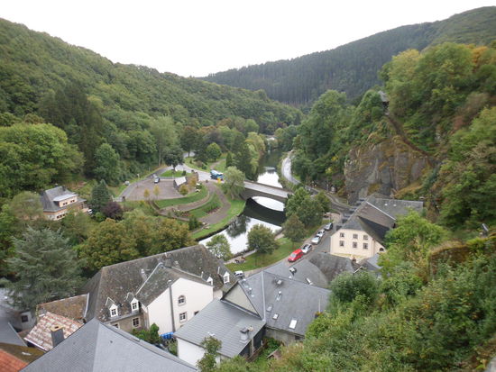 Der Blick von der Burg nach unten