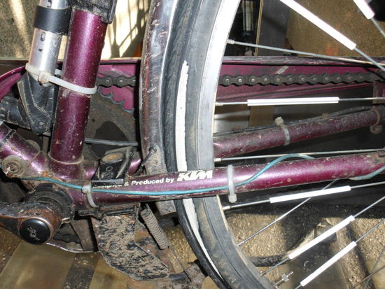 Eine Fahrt von einer Kante herunter, da passiert es: mehrere Speichen gerissen, bis zum Bahnhof Bliestal schaffe ich es noch mit Mühe, aber der Reifen schleift am Rahmen immer stärker, da hilft nur eine große Generalüberholung. Doch die kostet Zeit und ist erst zuhause möglich. So endet die Reise  am letzten Tag doch etwas abrupt.