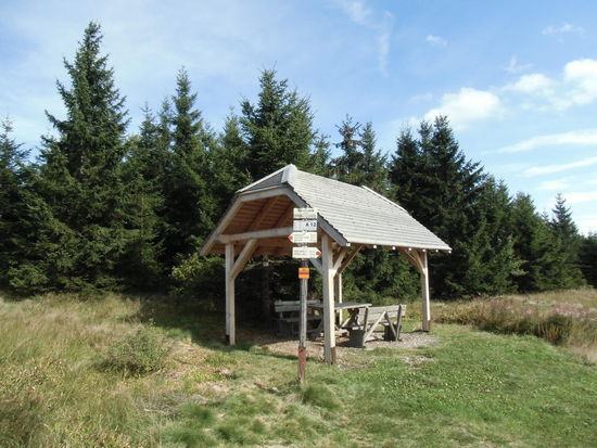 Auf der Paßhöhe auf dem Weg nach Zelezna Ruda-(Böhmisch Eisenstein)