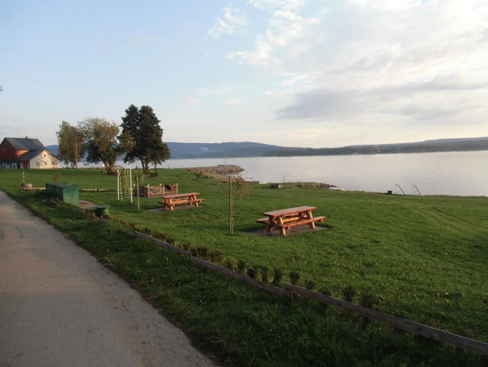Der Badestrand, am 6.9.2014 schon augestorben