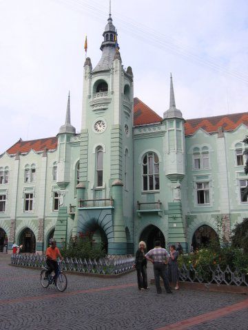 Das Rathaus von Mukaceve /Ukraine. früher ungarisch Muncacz