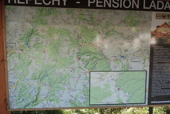 Ich orientiere mich auf schönen Ansichtstafeln, die der Wirt hier aufgestellt hat......