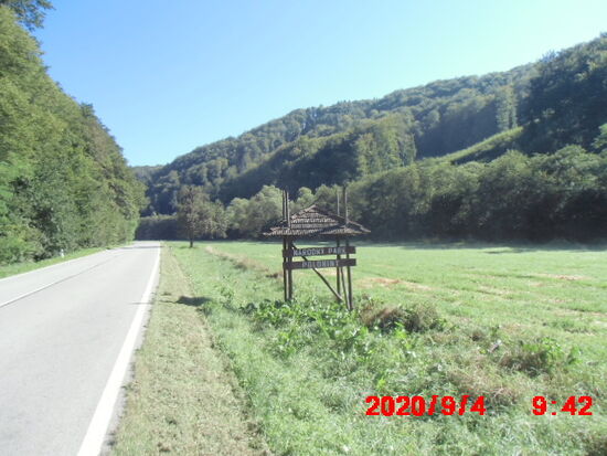 Eingang zum Nationalpark Poloniny (Waldkarpaten)