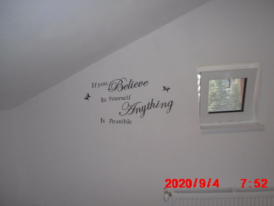 Der Spruch an der Wand unseres Quartiers ist die richtige Ermunterung, sich ruhig mal was zuzutrauen !