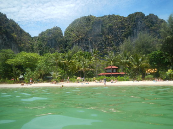 Railay Beach vom Wasser aus