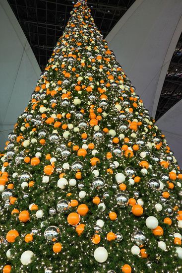 Weihnachtsbaum am Münchner Fughafen