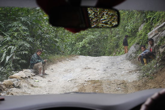 Typische Strasse in Sikkim